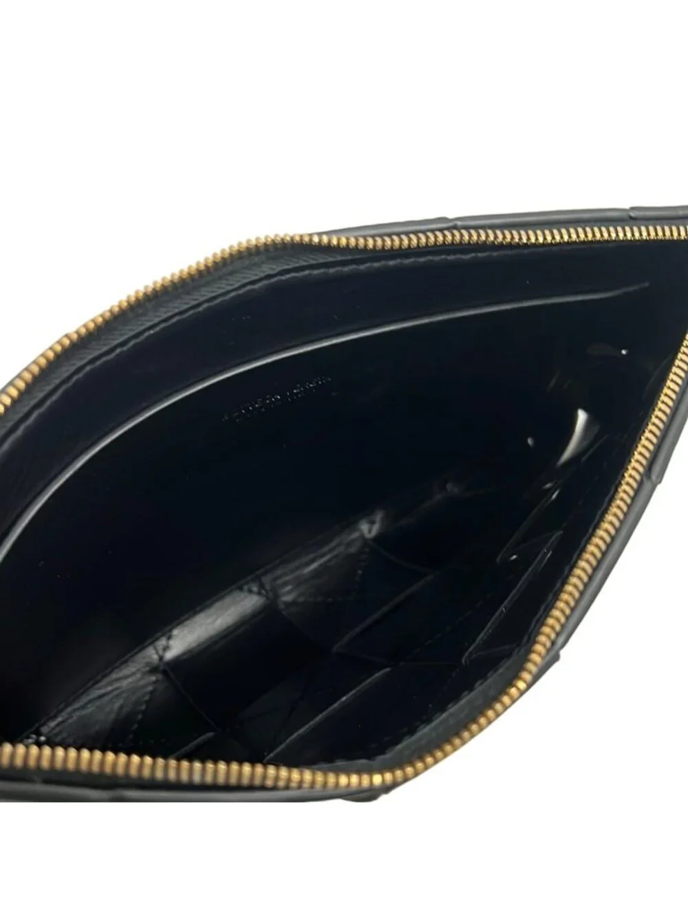 Bottega Veneta Pouch Maxi Intrecciato Black Leather